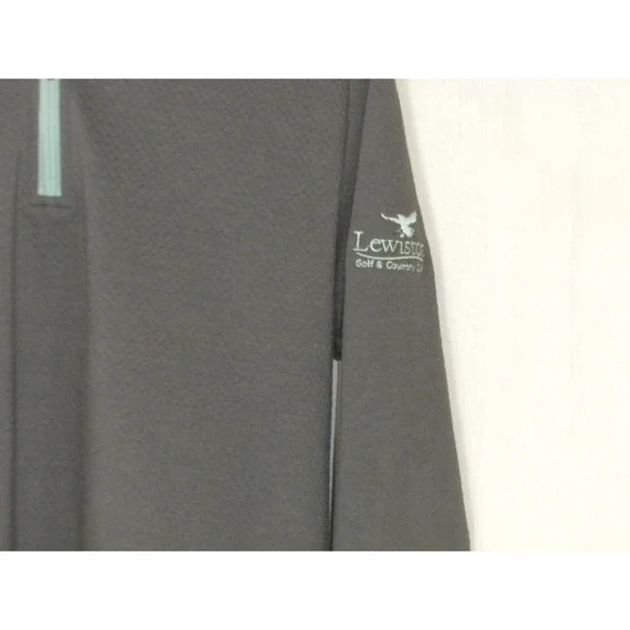 Swannies Jacket Mens S Gray 1/4 Zip Golf Club Logo Sleeve Pullover‎ Performance - Picture 4 of 10